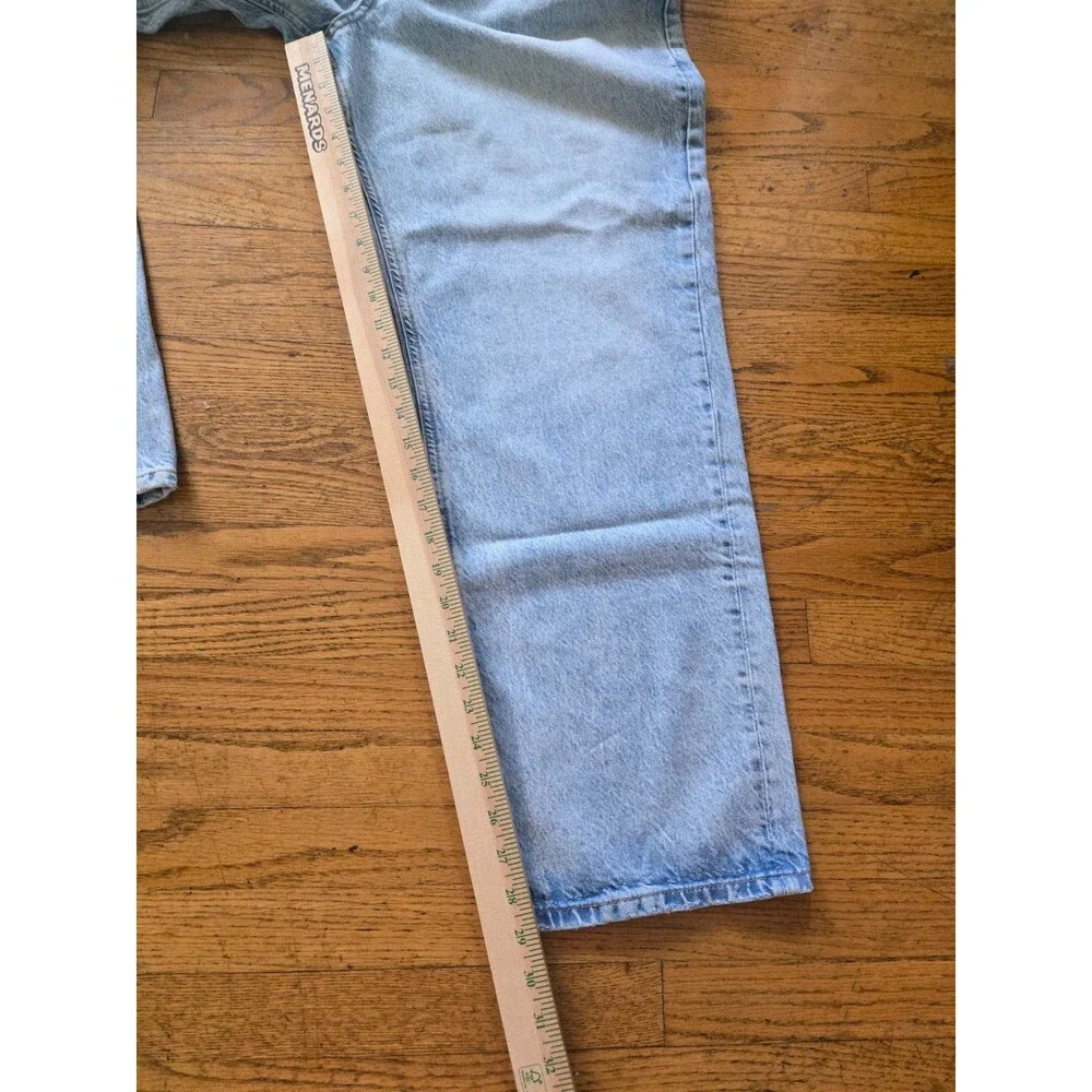Free People We the Free Zane Midrise Straight Leg Lightwash Jeans Size 33